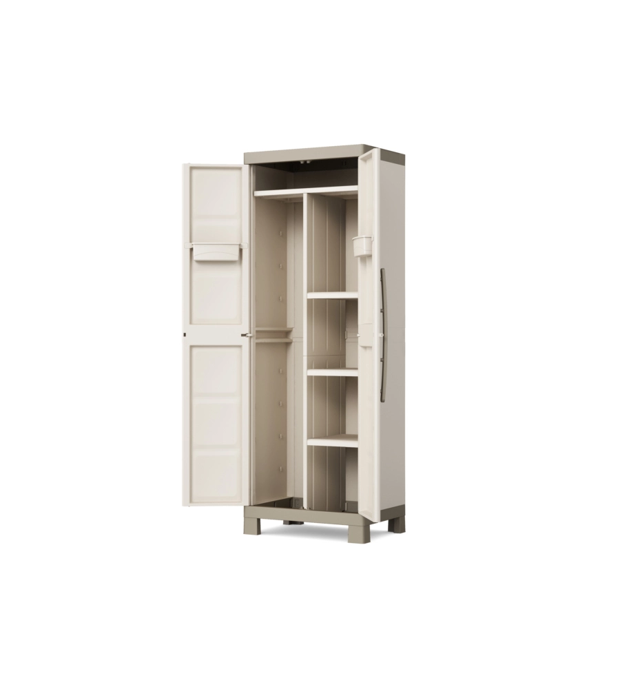 Armadio portascope keter "excellence" in resina grigio, 65x45x182 cm